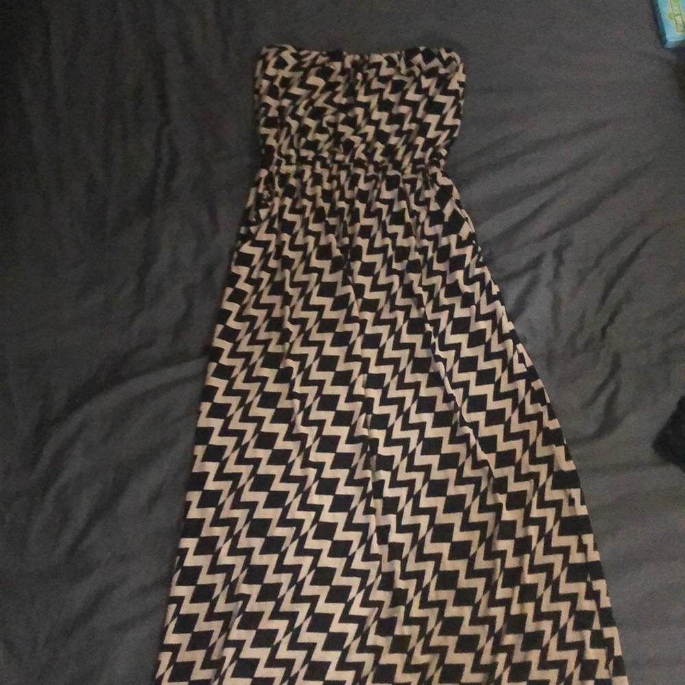 Black and Tan maxi dress